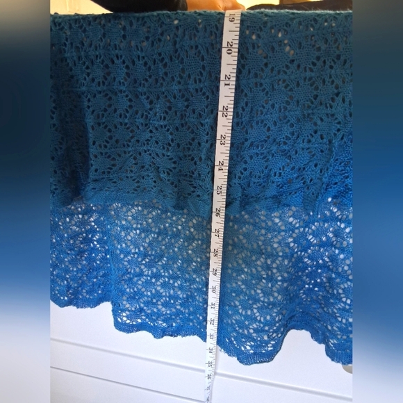 NWT Grace & Lace/ Teal Lace Knit Sweater/ Or Oversized Cardigan/ Size US L to 1X - Picture 10 of 11